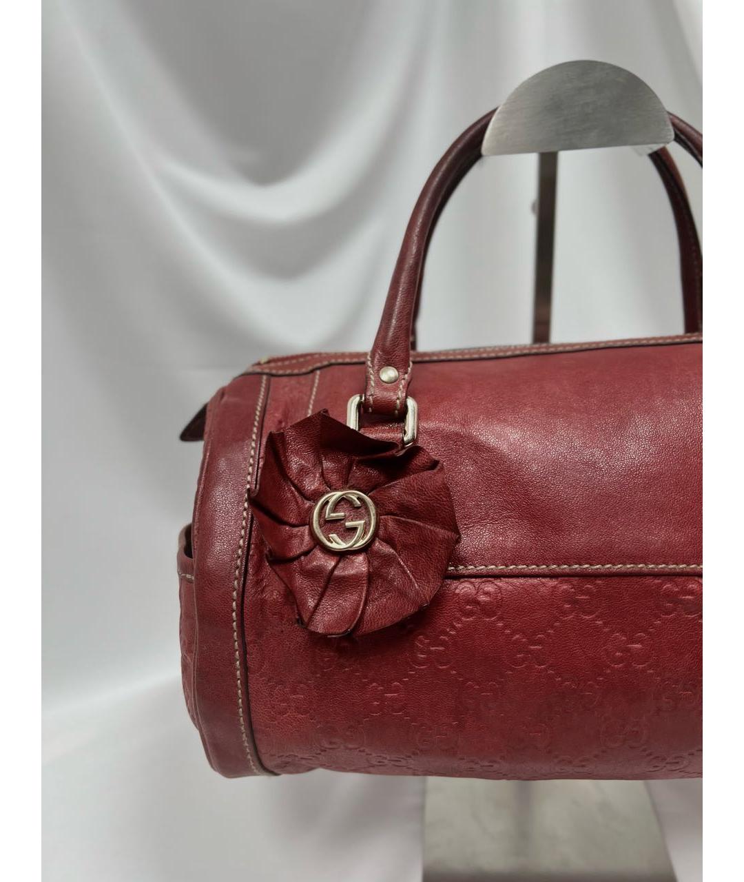 GUCCI Красная кожаная сумка с короткими ручками, фото 4