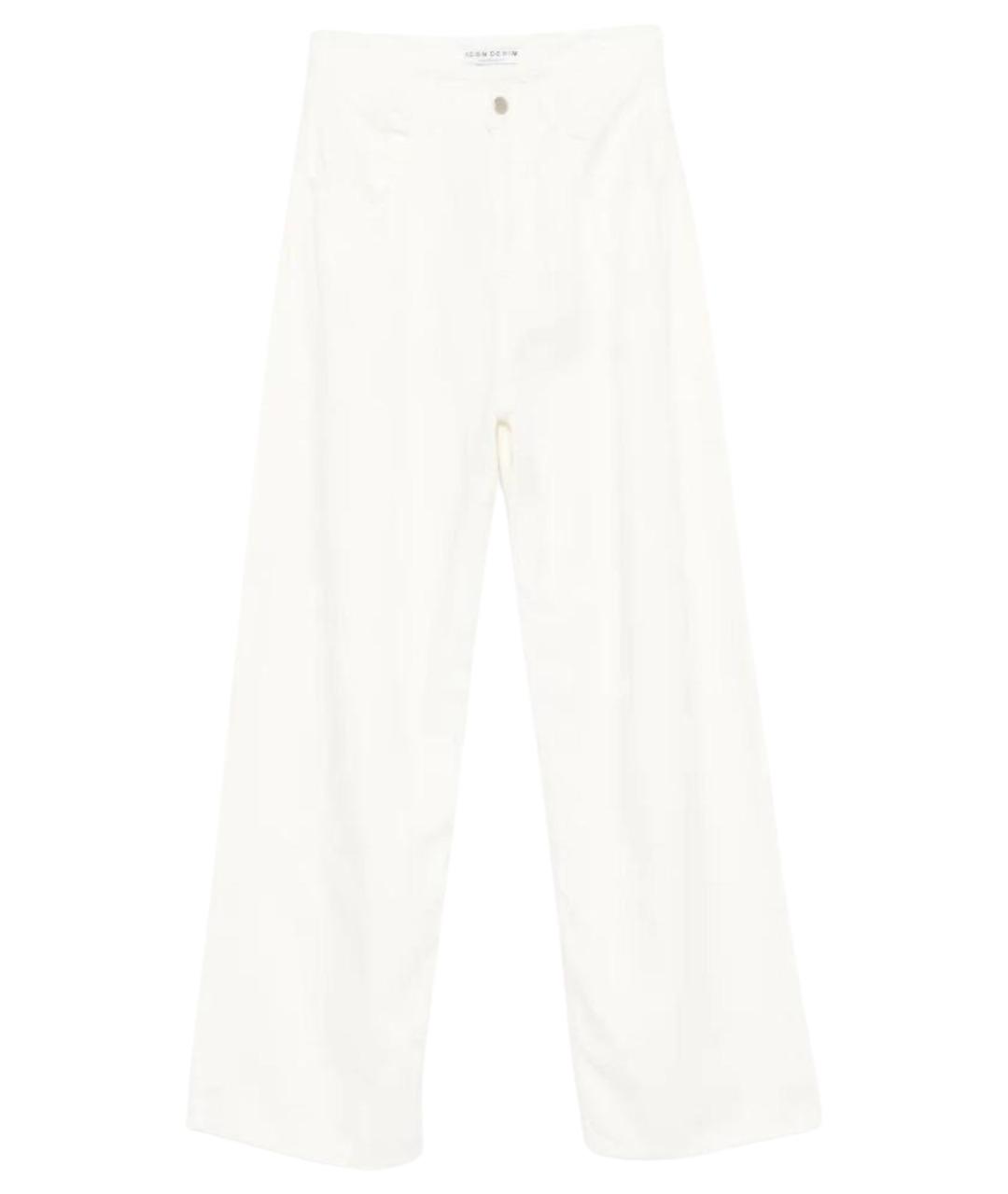 ICON DENIM Белые хлопко-лиоцелловые прямые джинсы, фото 1