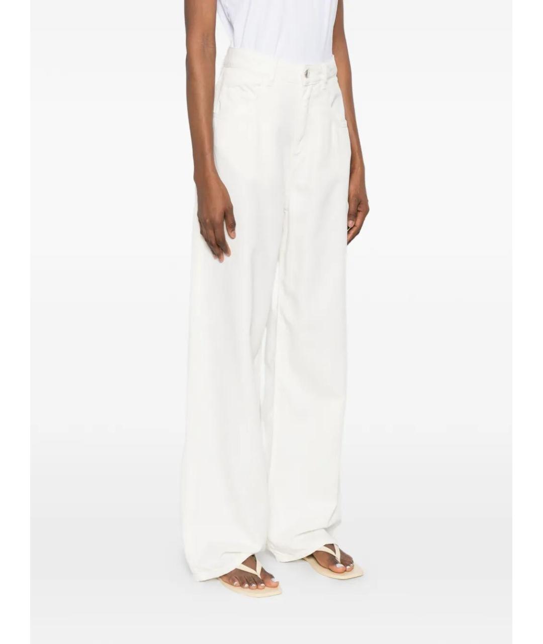 ICON DENIM Белые хлопко-лиоцелловые прямые джинсы, фото 3