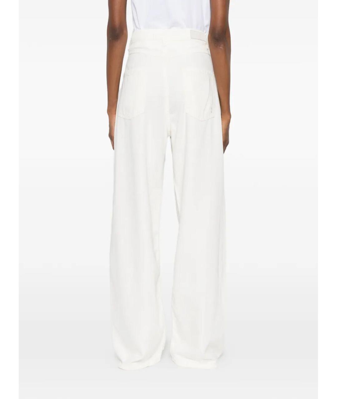 ICON DENIM Белые хлопко-лиоцелловые прямые джинсы, фото 4