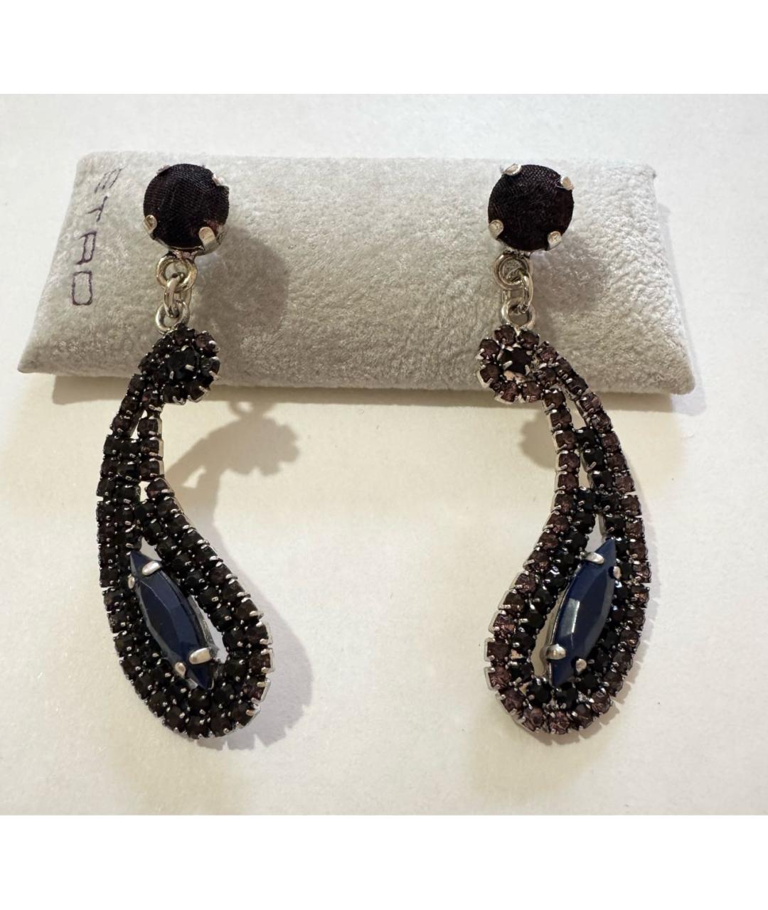 ETRO Темно-синие латунные серьги, фото 9