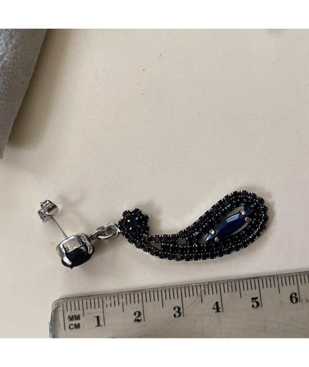 ETRO Темно-синие латунные серьги, фото 5