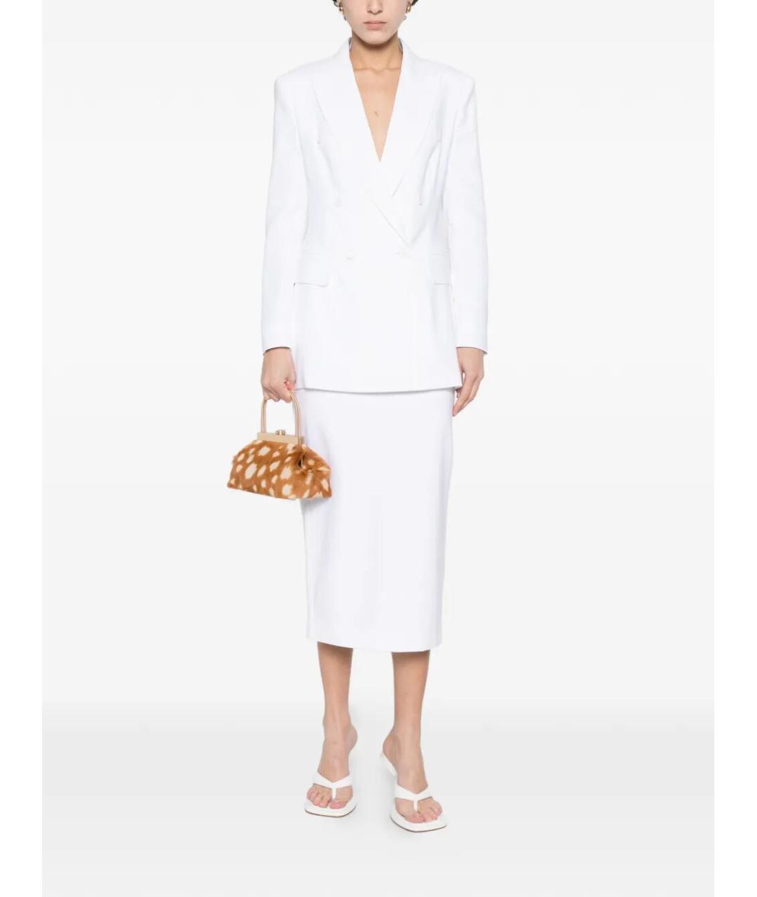 MAX MARA Белый хлопковый жакет/пиджак, фото 2