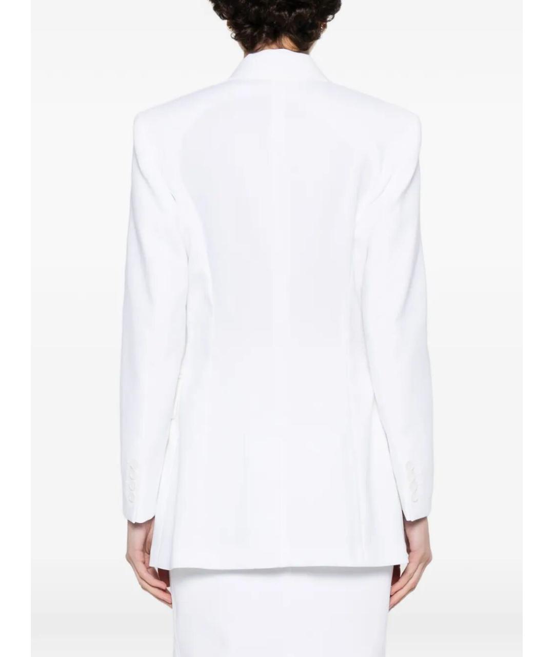 MAX MARA Белый хлопковый жакет/пиджак, фото 3