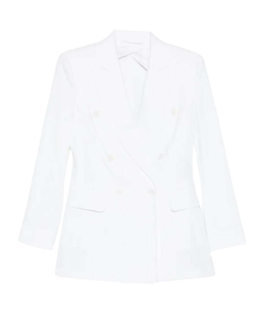 MAX MARA Белый хлопковый жакет/пиджак, фото 1