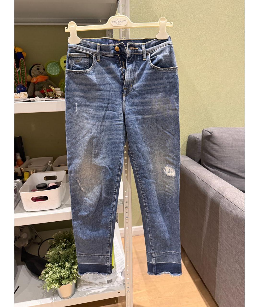 JACOB COHEN Темно-синие хлопковые прямые джинсы, фото 5