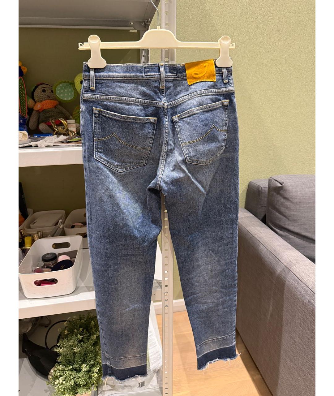 JACOB COHEN Темно-синие хлопковые прямые джинсы, фото 2