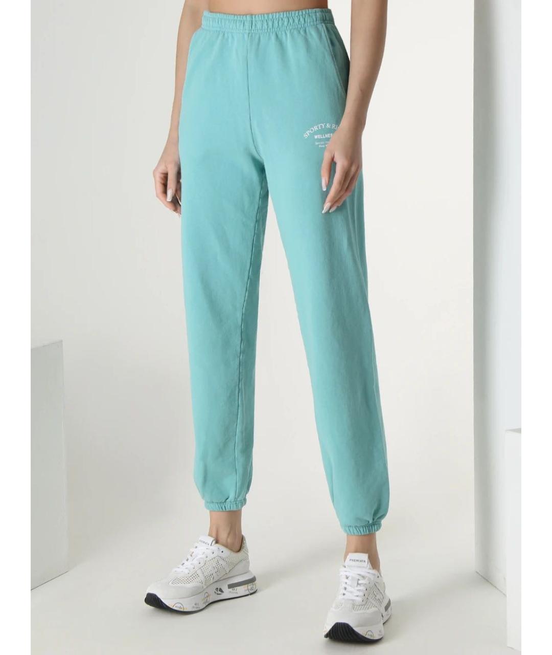 SPORTY AND RICH Бирюзовый хлопковый спортивные костюмы, фото 6