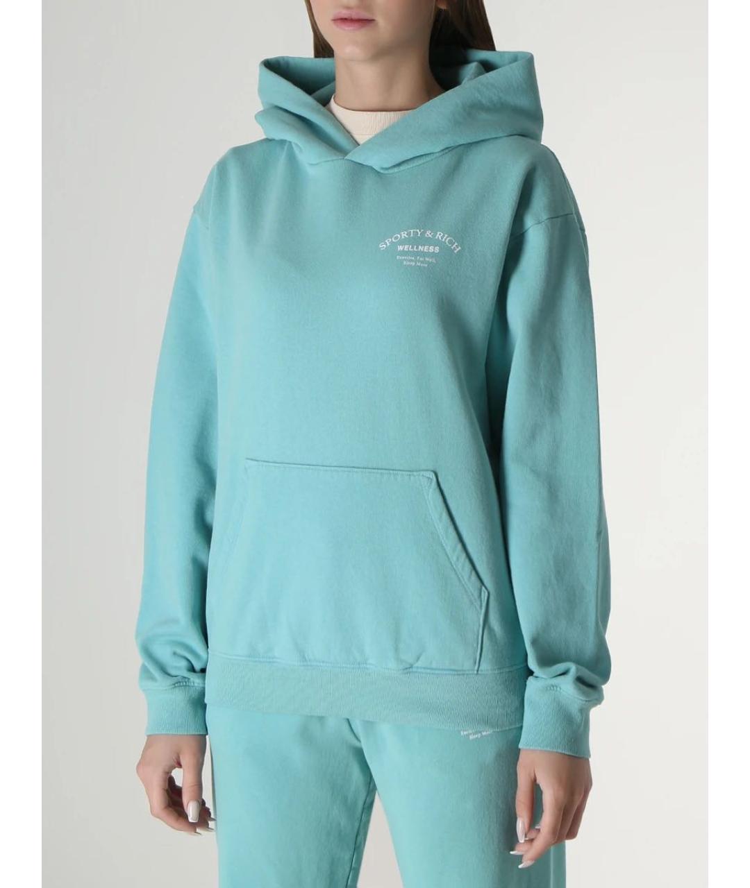 SPORTY AND RICH Бирюзовый хлопковый спортивные костюмы, фото 3