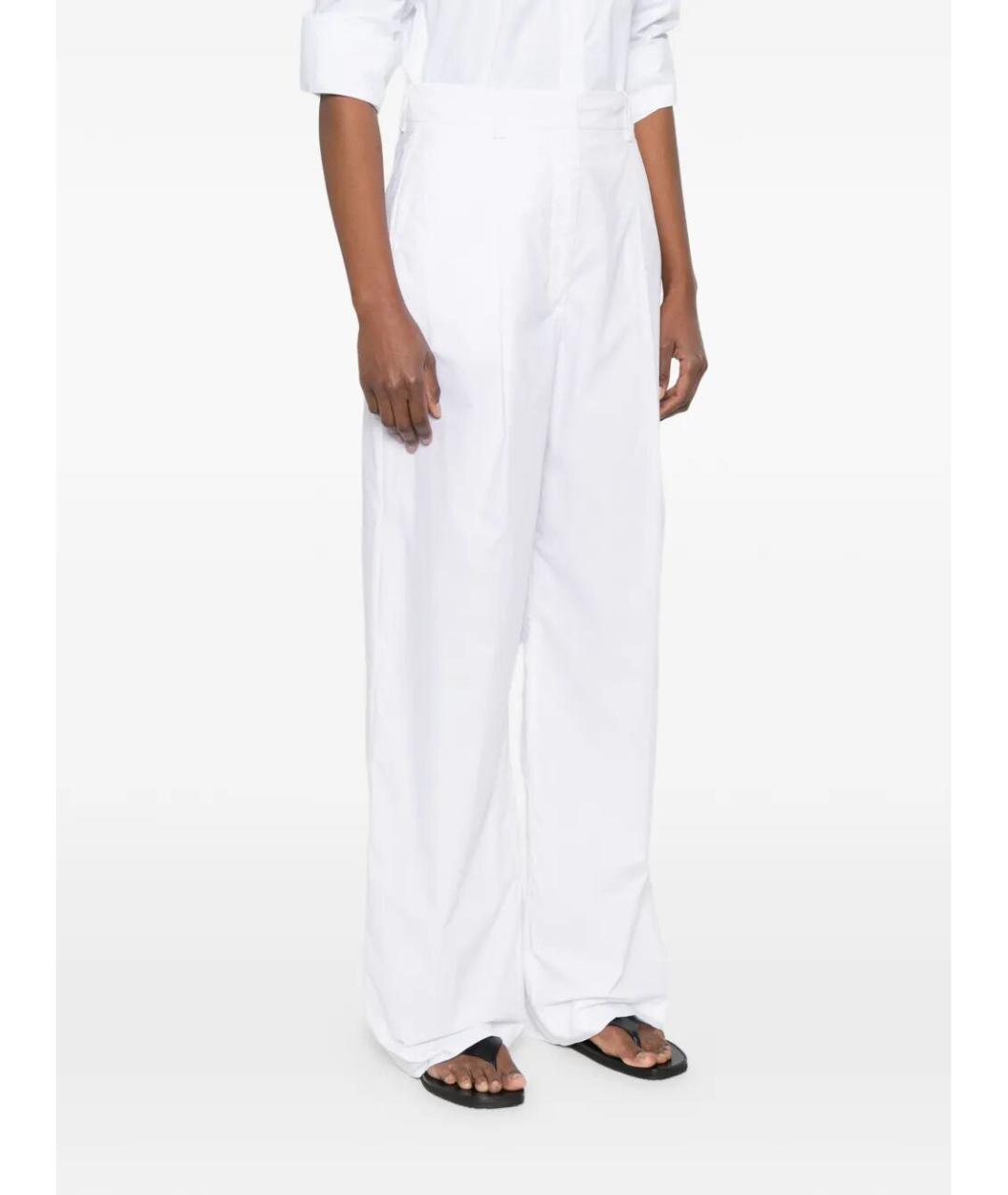 THELATEST Белые хлопковые прямые брюки, фото 4