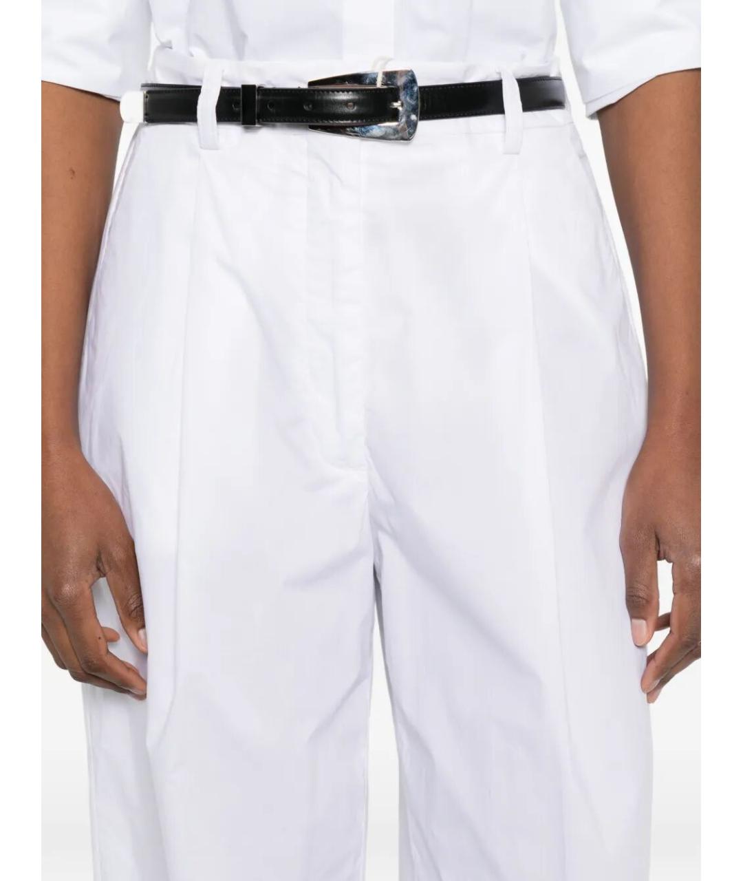 THELATEST Белые хлопковые прямые брюки, фото 2