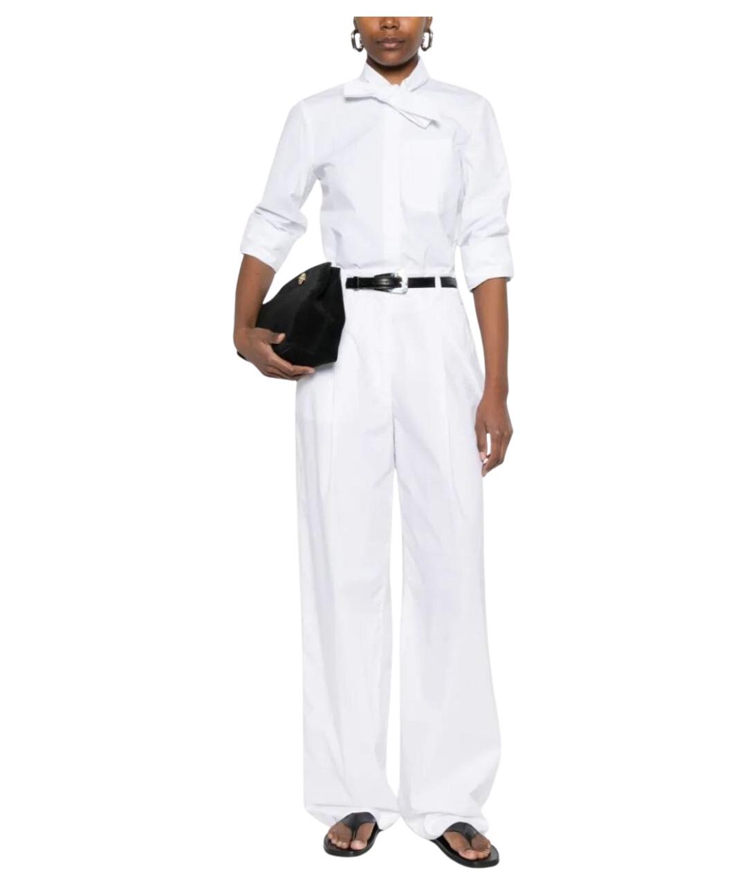 THELATEST Белые хлопковые прямые брюки, фото 1