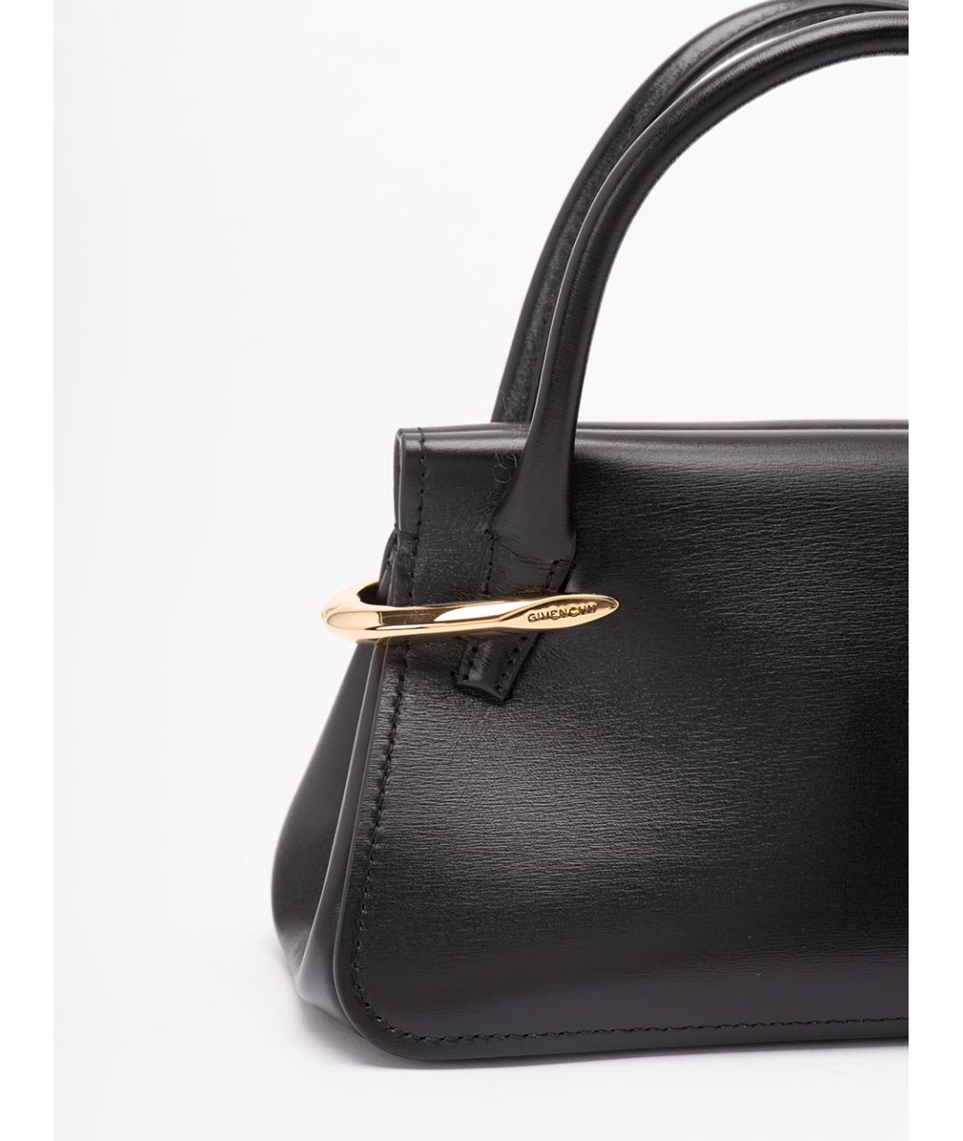 GIVENCHY Черная кожаная сумка с короткими ручками, фото 5
