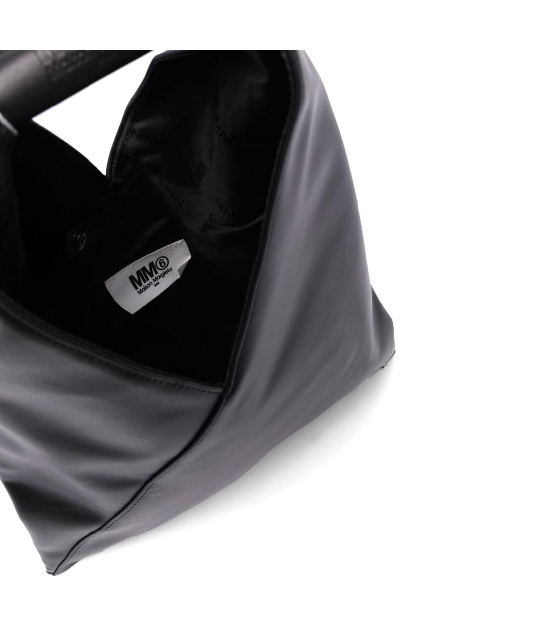 MM6 MAISON MARGIELA Черная сумка с короткими ручками из искусственной кожи, фото 3