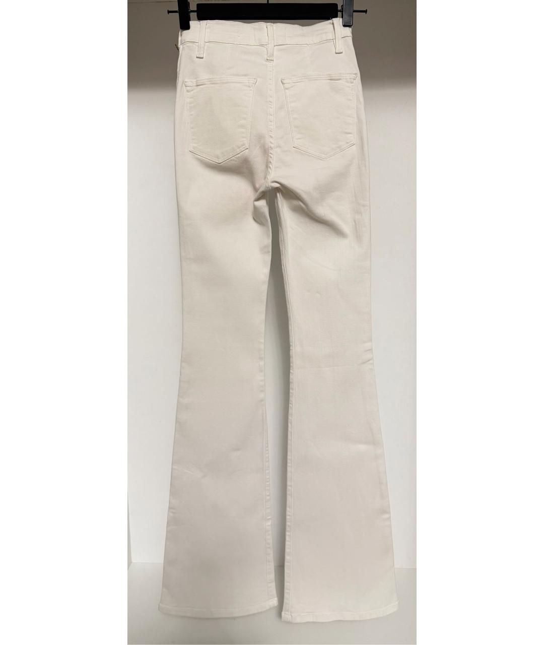 FRAME Белые хлопковые джинсы клеш, фото 2