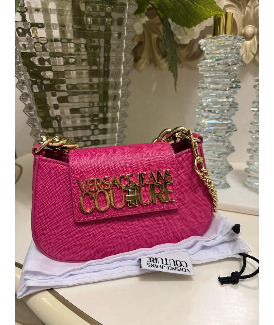 VERSACE JEANS COUTURE Фуксия сумка через плечо из искусственной кожи, фото 4