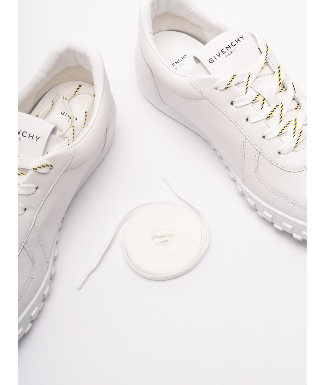 GIVENCHY Белые кожаные низкие кроссовки / кеды, фото 5