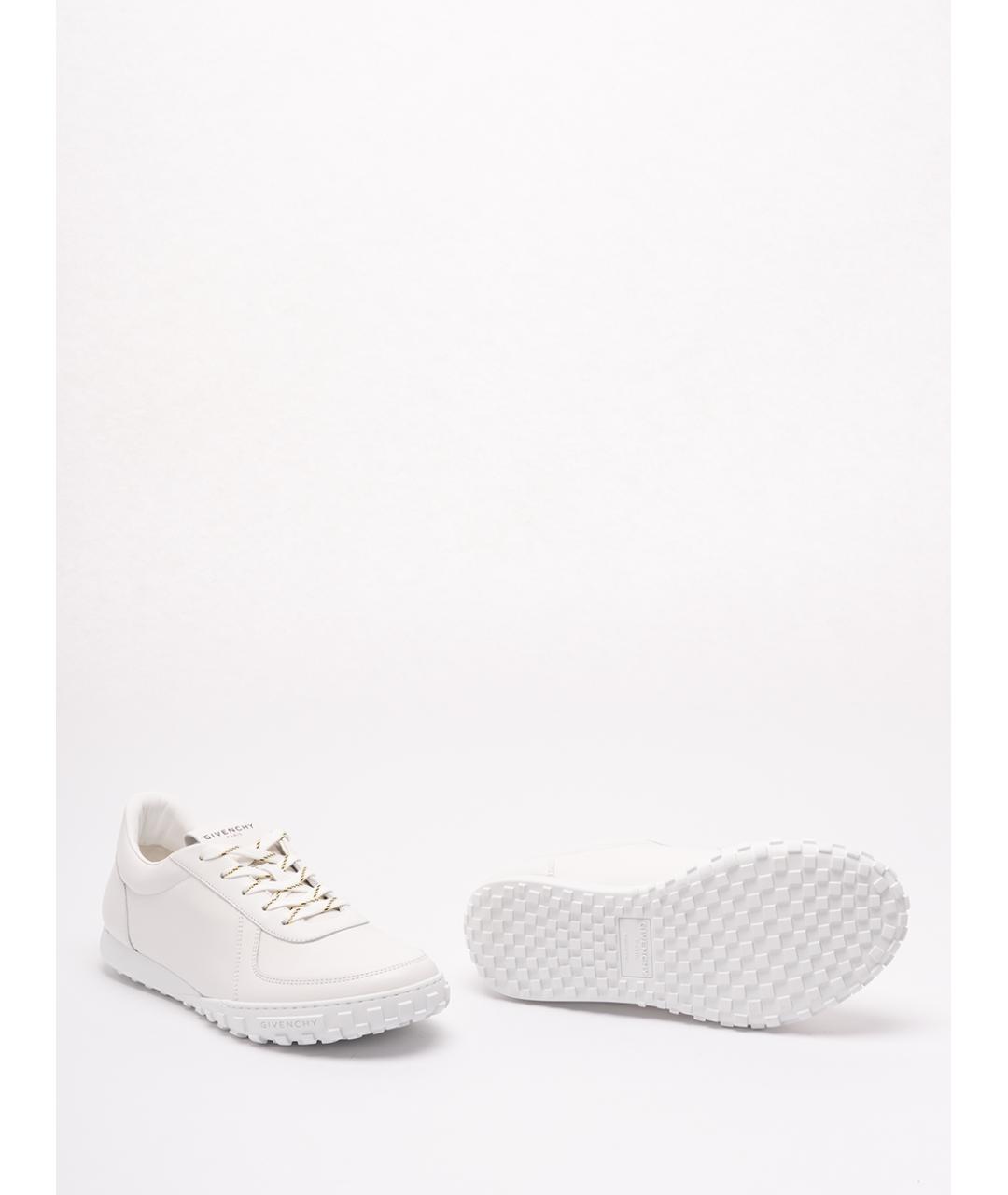 GIVENCHY Белые кожаные низкие кроссовки / кеды, фото 4