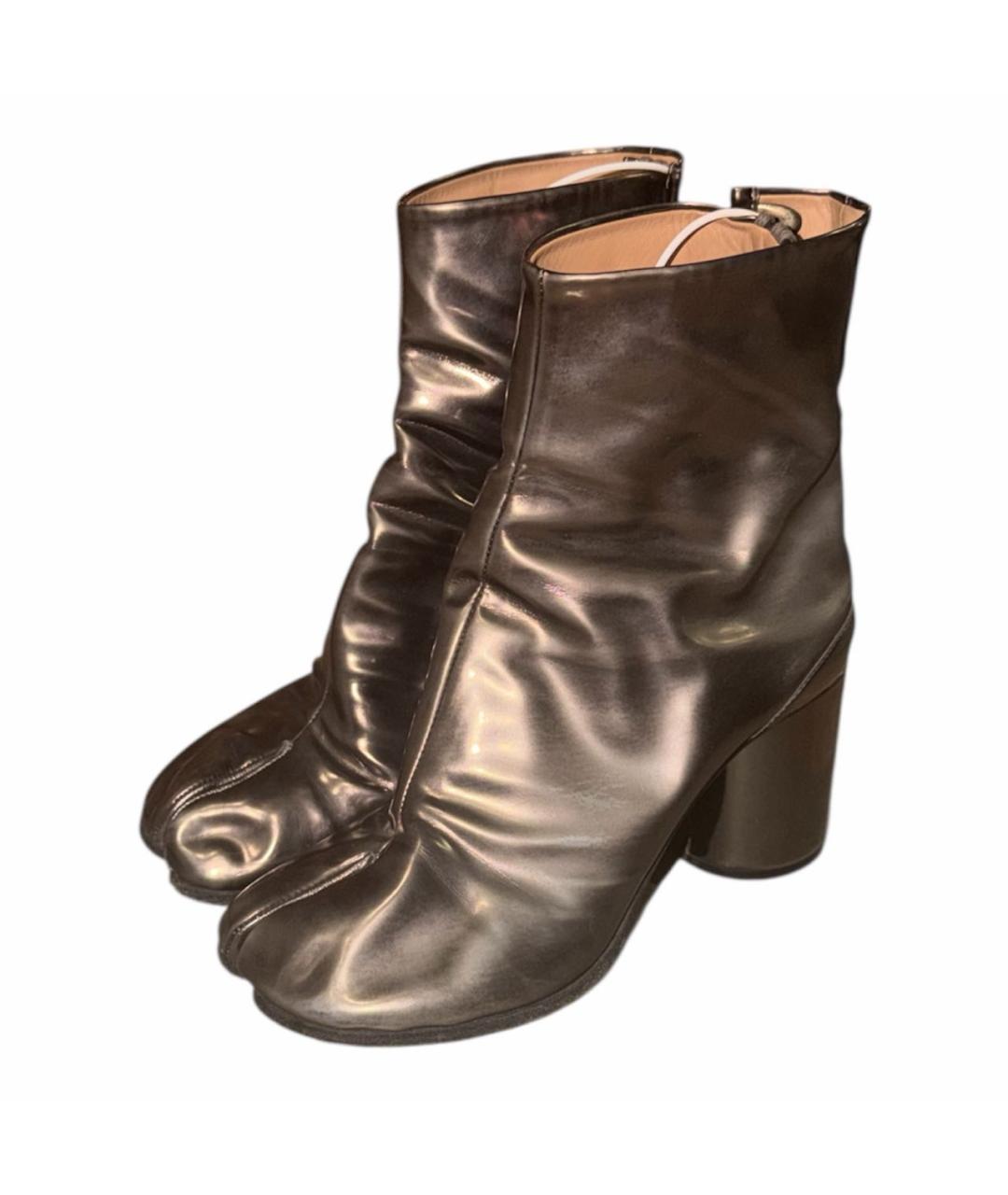 MAISON MARGIELA Бежевые ботинки из лакированной кожи, фото 2