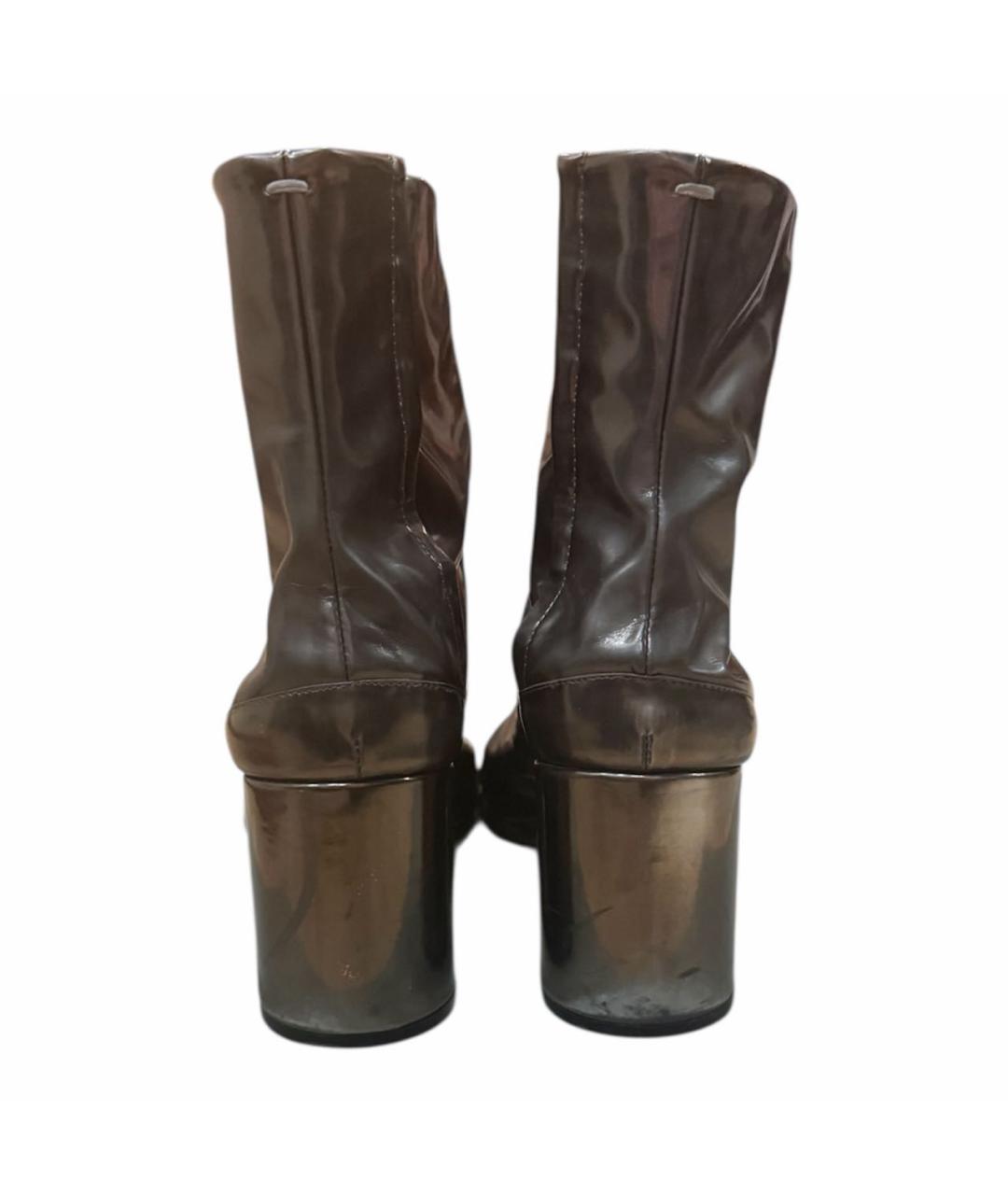 MAISON MARGIELA Бежевые ботинки из лакированной кожи, фото 3