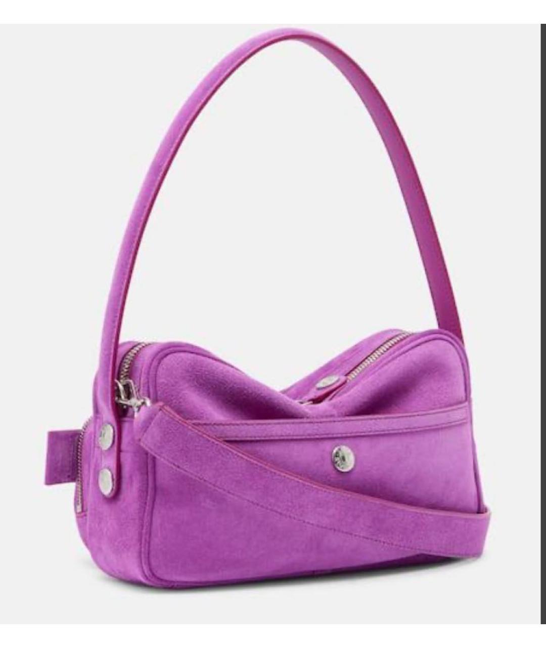 ACNE STUDIOS Фуксия замшевая сумка с короткими ручками, фото 2