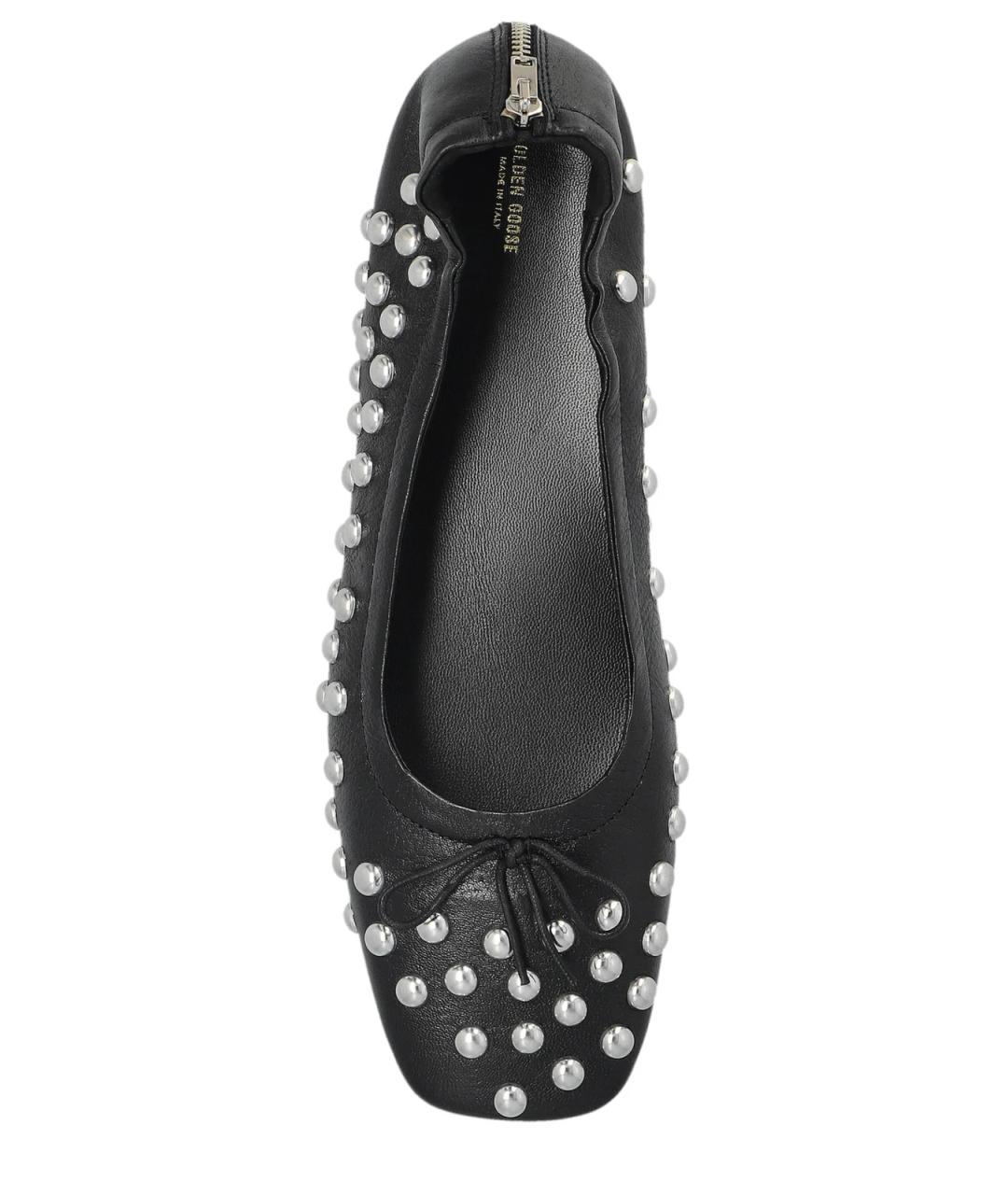 GOLDEN GOOSE DELUXE BRAND Черные кожаные балетки, фото 3