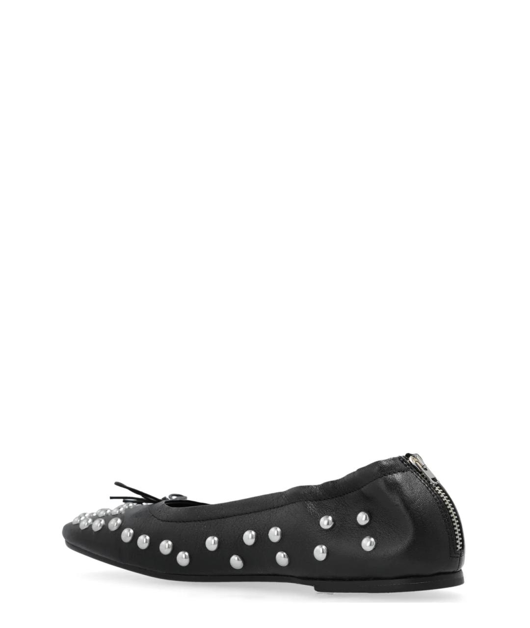 GOLDEN GOOSE DELUXE BRAND Черные кожаные балетки, фото 4