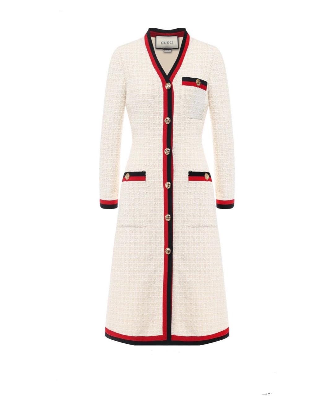 GUCCI Бежевый твидовый кардиган, фото 9