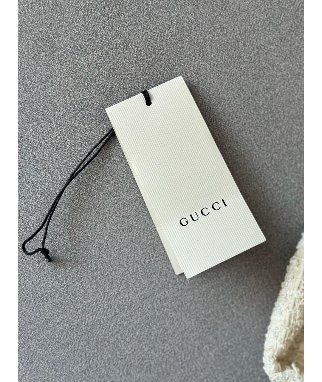 GUCCI Бежевый твидовый кардиган, фото 8