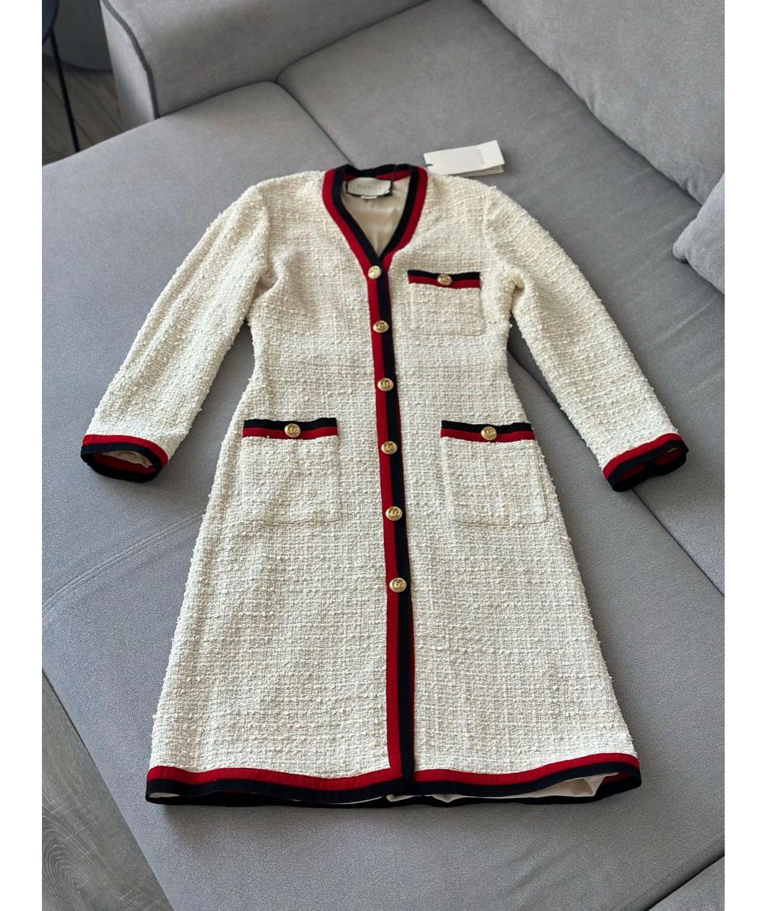 GUCCI Бежевый твидовый кардиган, фото 2