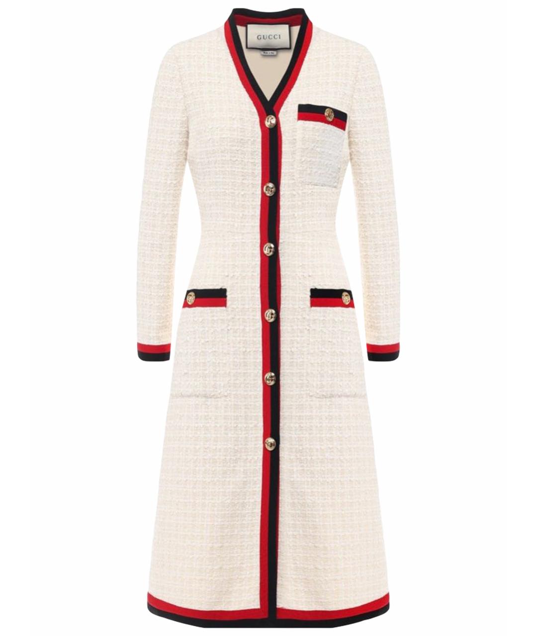 GUCCI Бежевый твидовый кардиган, фото 1