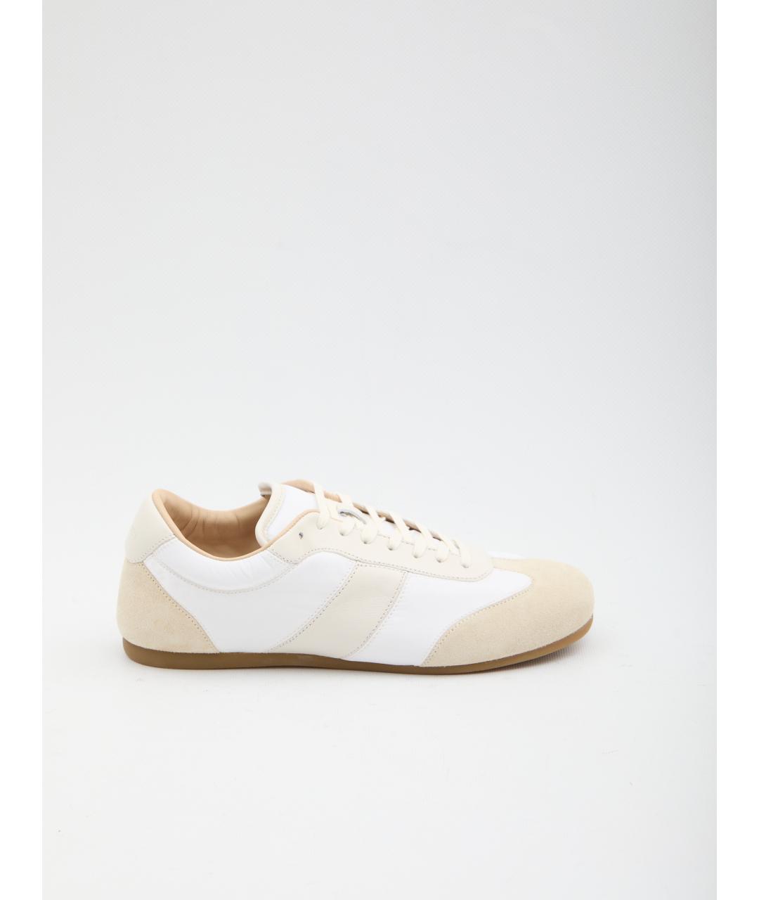 LEMAIRE Белые кожаные низкие кроссовки / кеды, фото 6