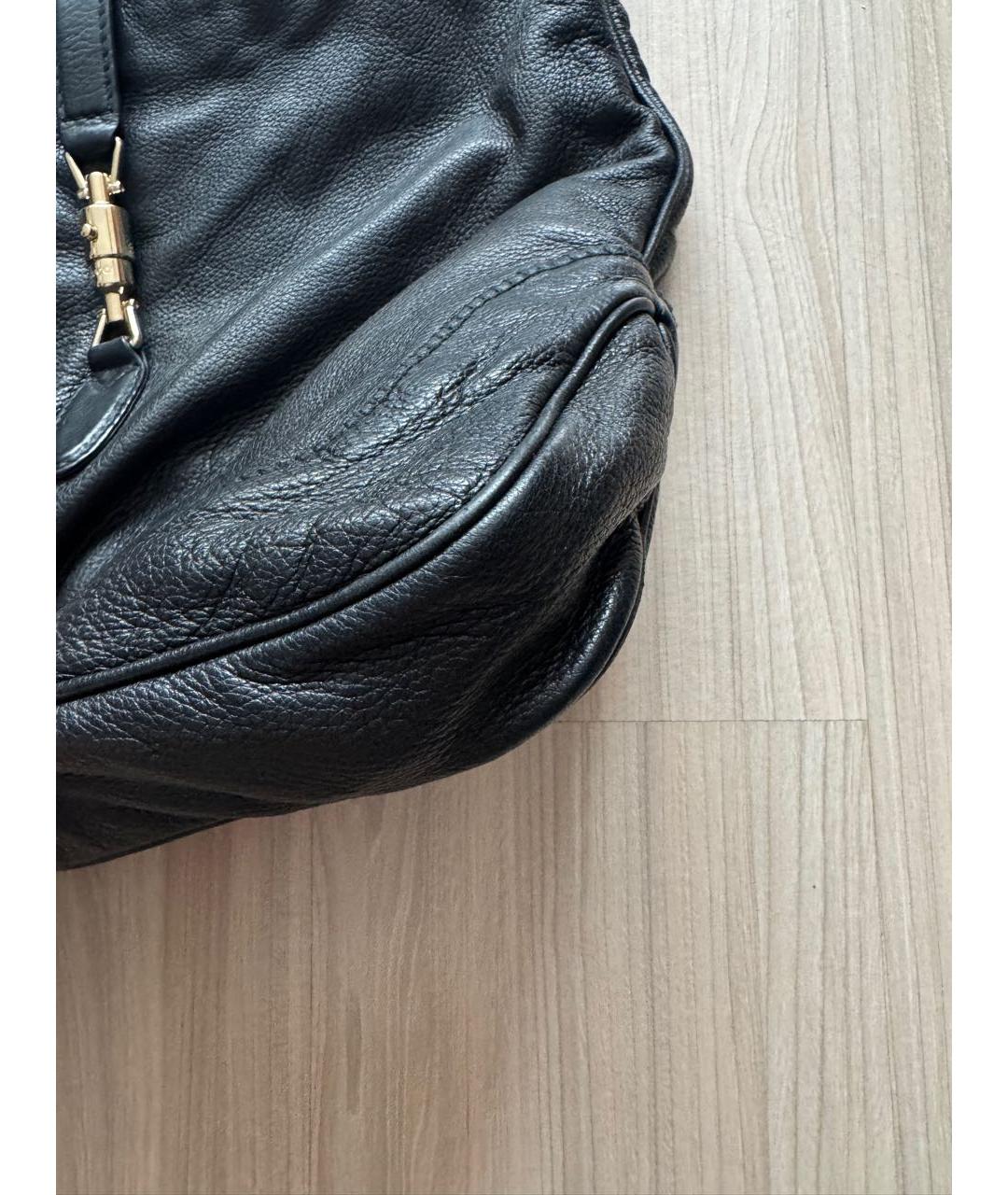 GUCCI Черная кожаная сумка через плечо, фото 2