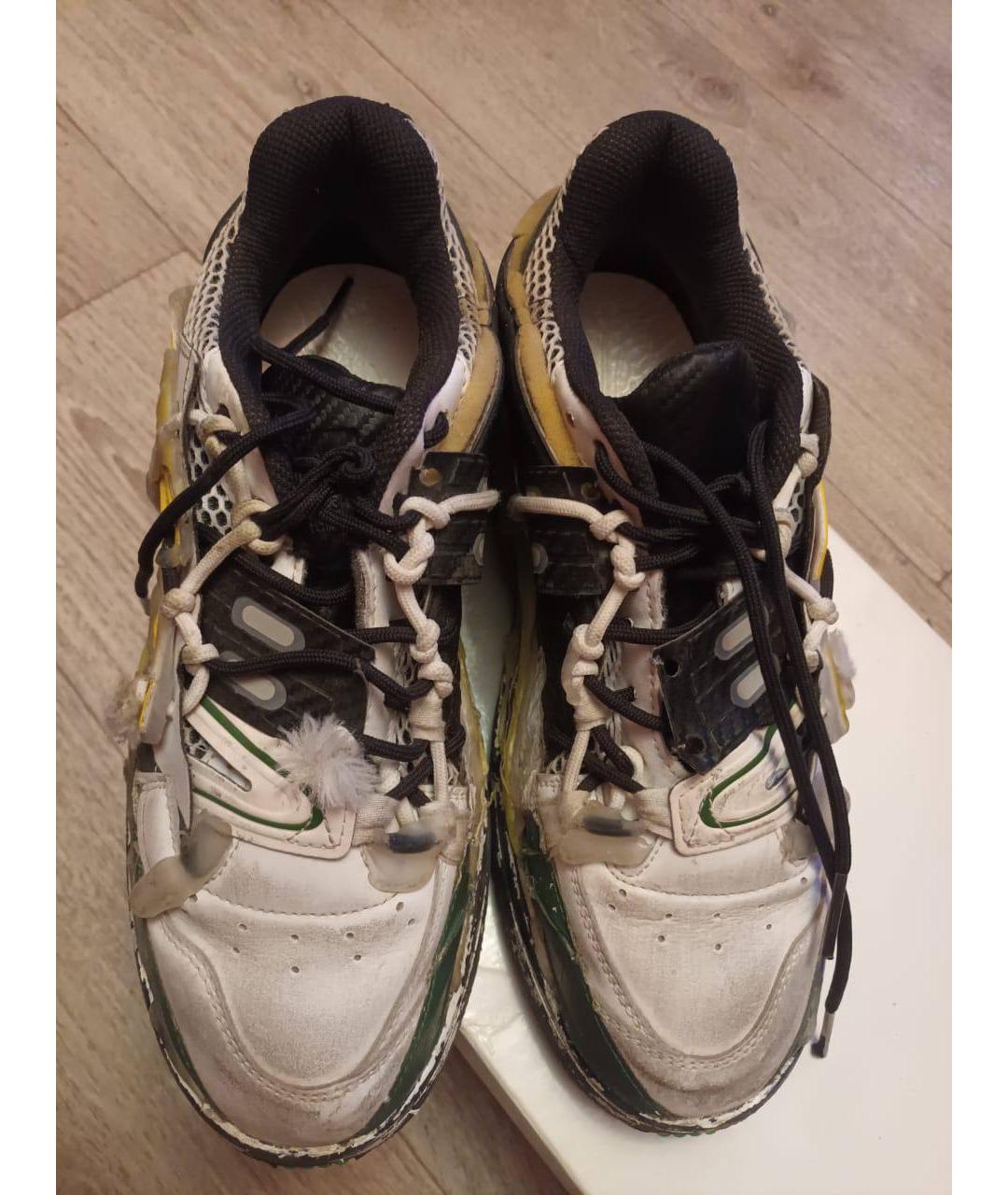 MAISON MARGIELA Кожаные низкие кроссовки / кеды, фото 4