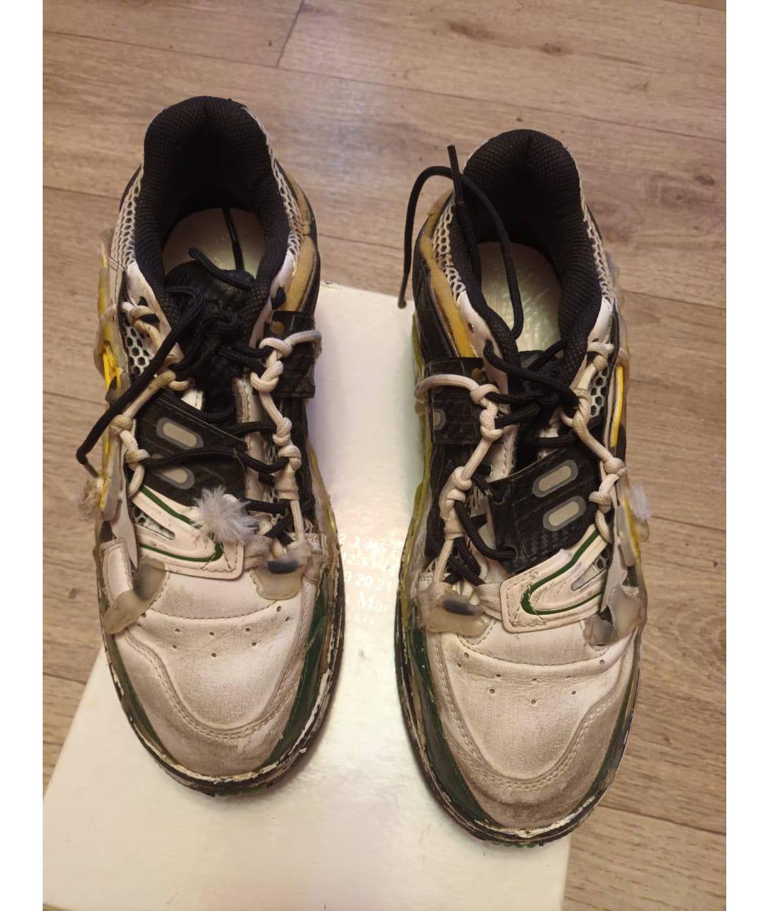 MAISON MARGIELA Кожаные низкие кроссовки / кеды, фото 2