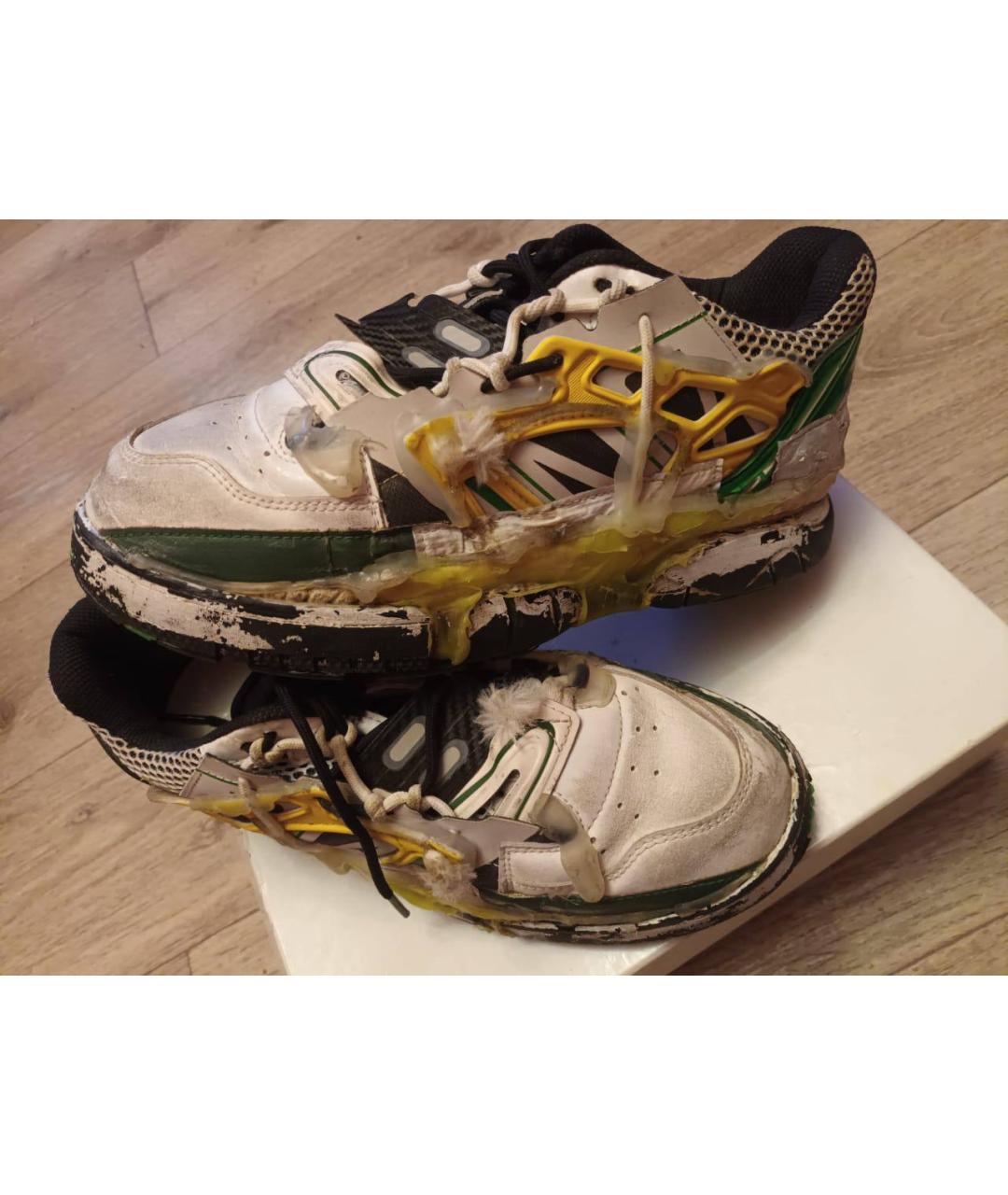 MAISON MARGIELA Кожаные низкие кроссовки / кеды, фото 3