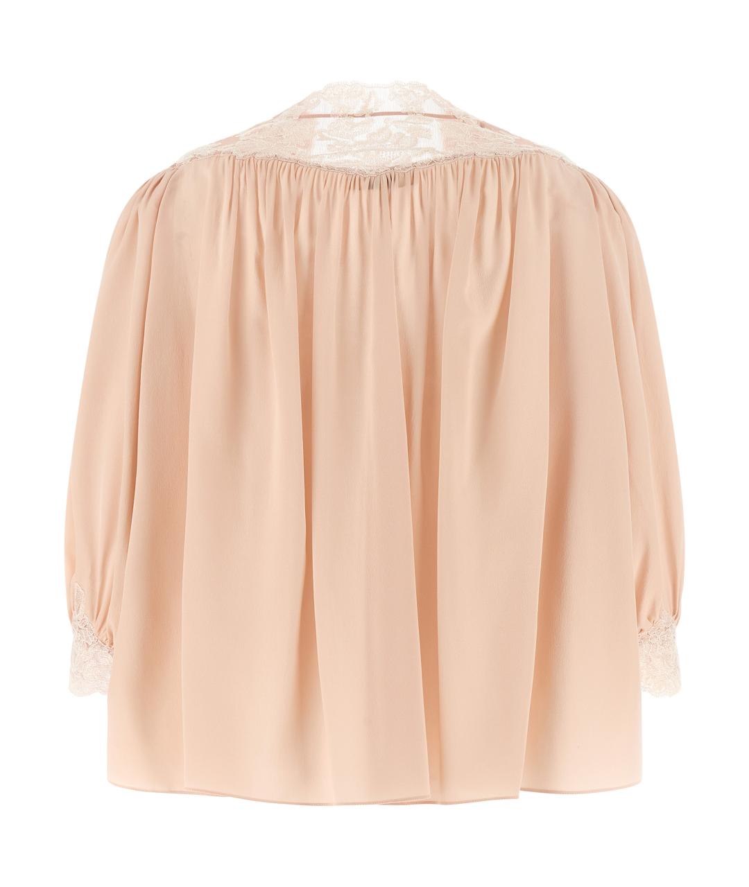 CHLOE Розовая шелковая блузы, фото 2