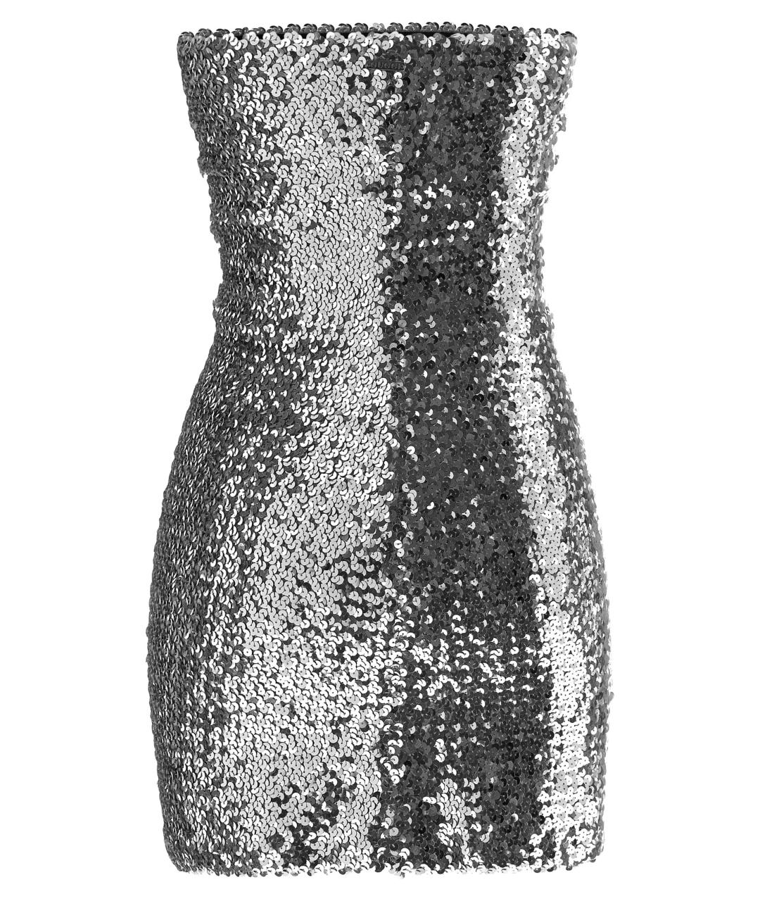 GUCCI Серебряное повседневное платье, фото 2