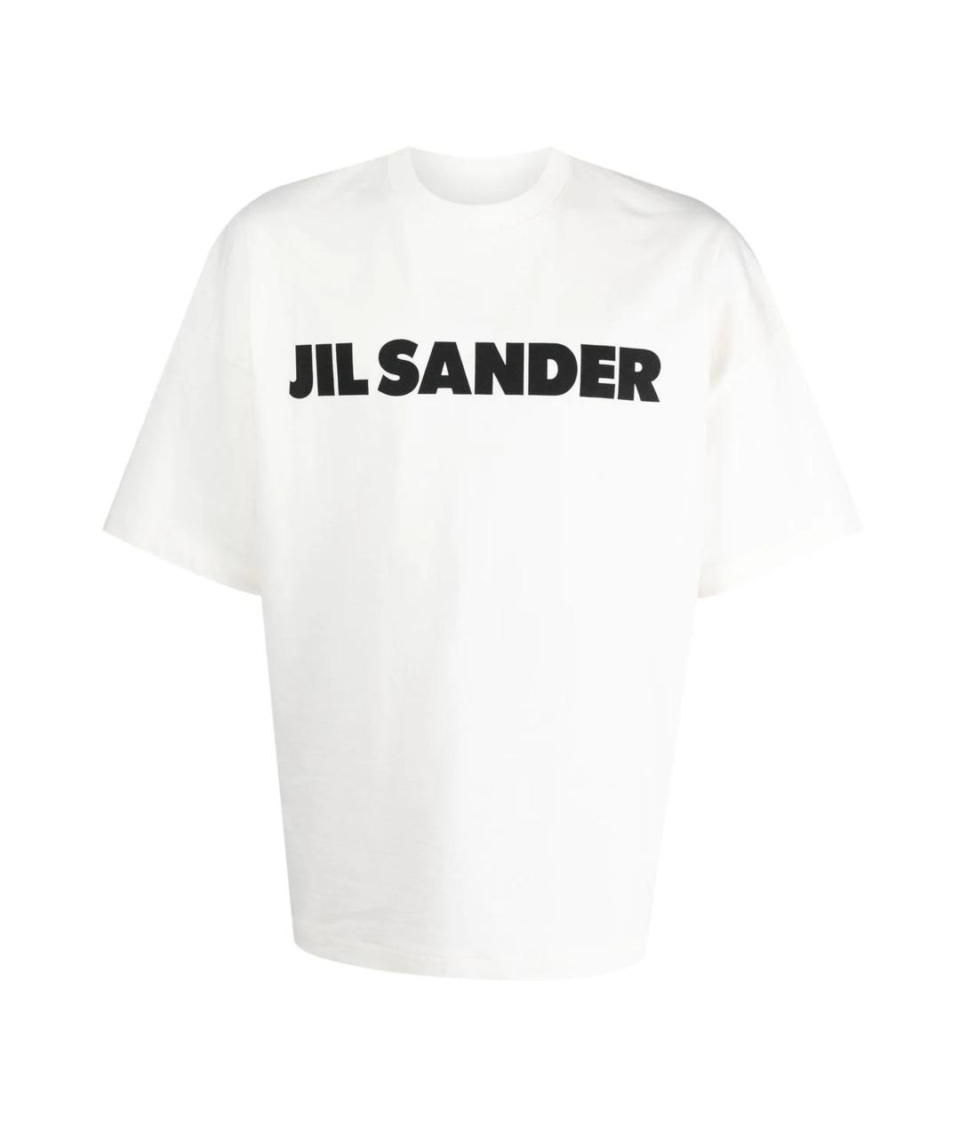 JIL SANDER Белая хлопковая футболка, фото 1