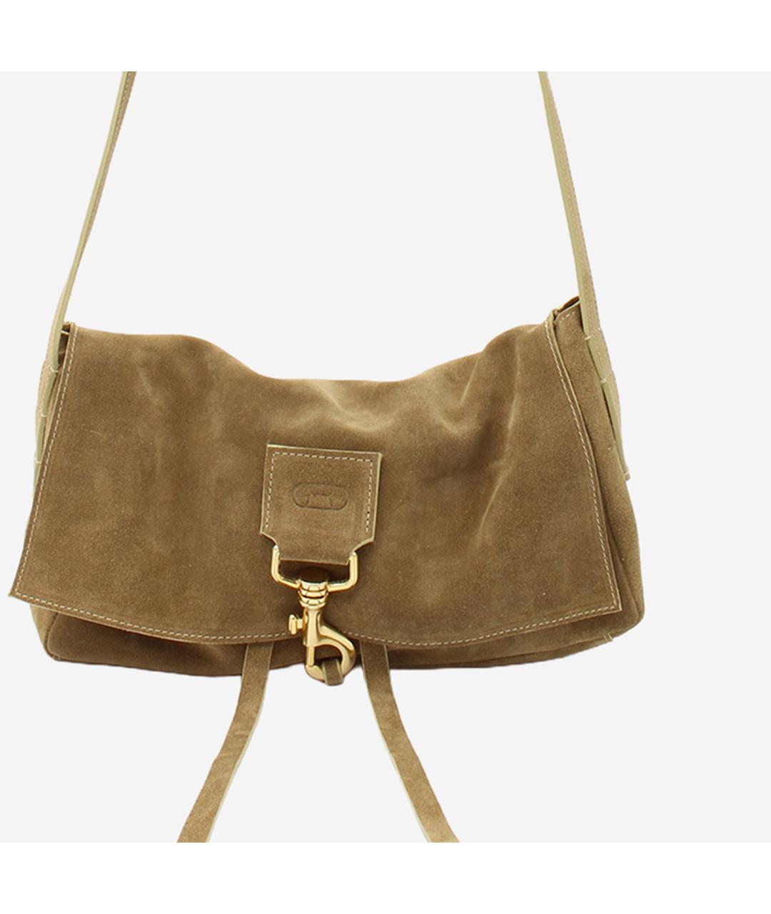 RADICA STUDIO Бежевая замшевая сумка через плечо, фото 3