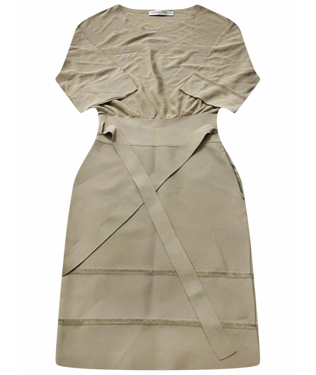 CHRISTIAN DIOR Бежевое вечернее платье, фото 1