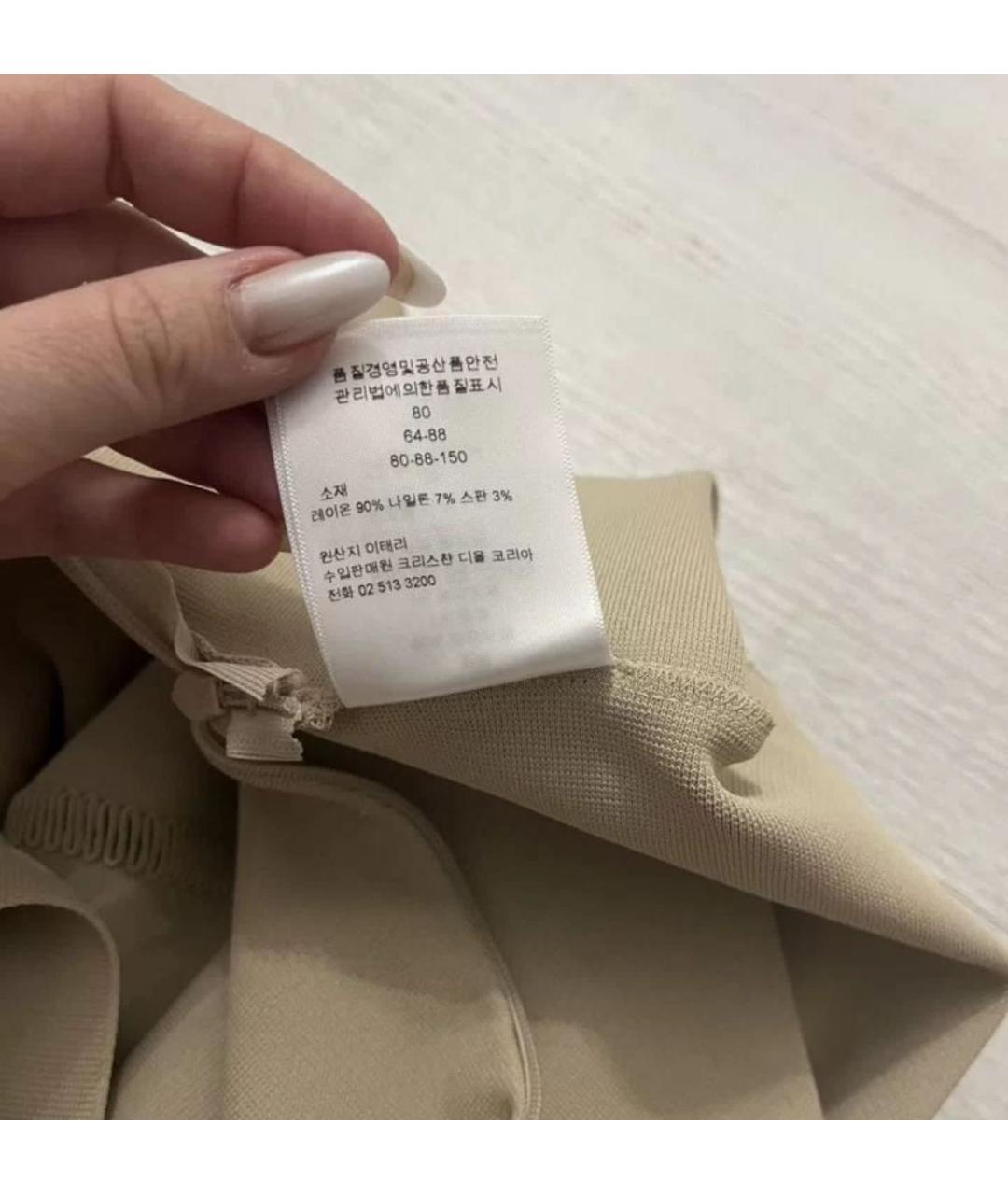 CHRISTIAN DIOR Бежевое вечернее платье, фото 5