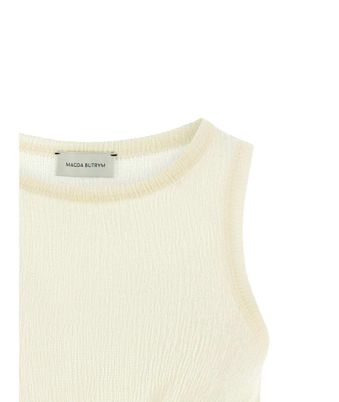 MAGDA BUTRYM Белая полиэстеровая майка, фото 3