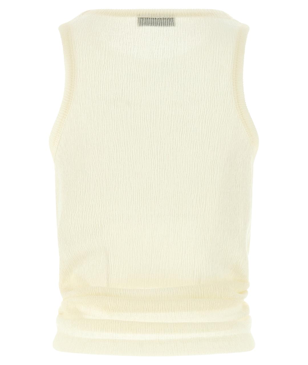 MAGDA BUTRYM Белая полиэстеровая майка, фото 2