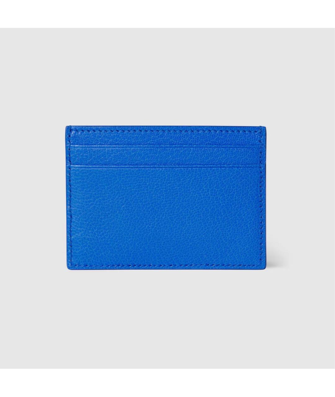 GUCCI Синий кожаный кардхолдер, фото 4