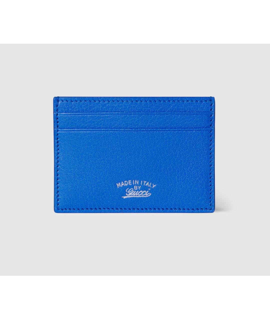 GUCCI Синий кожаный кардхолдер, фото 5