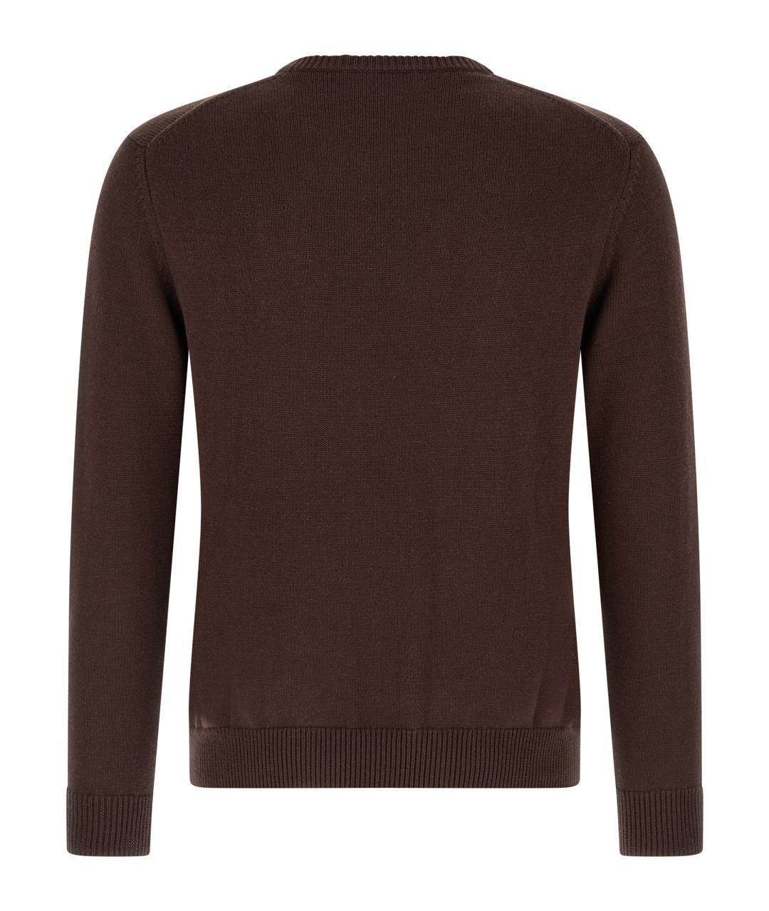BALLANTYNE Коричневый хлопковый джемпер / свитер, фото 2