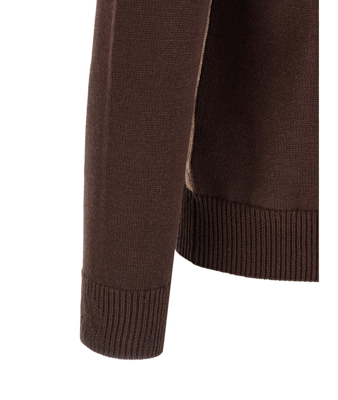 BALLANTYNE Коричневый хлопковый джемпер / свитер, фото 4