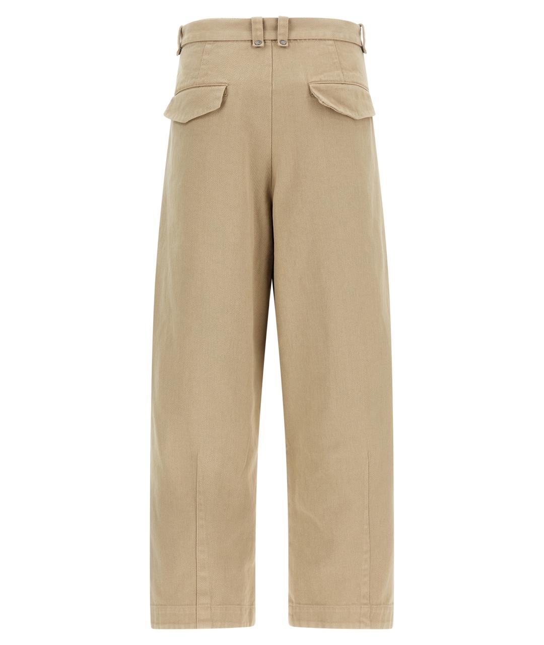entire studios Бежевые хлопковые повседневные брюки, фото 2