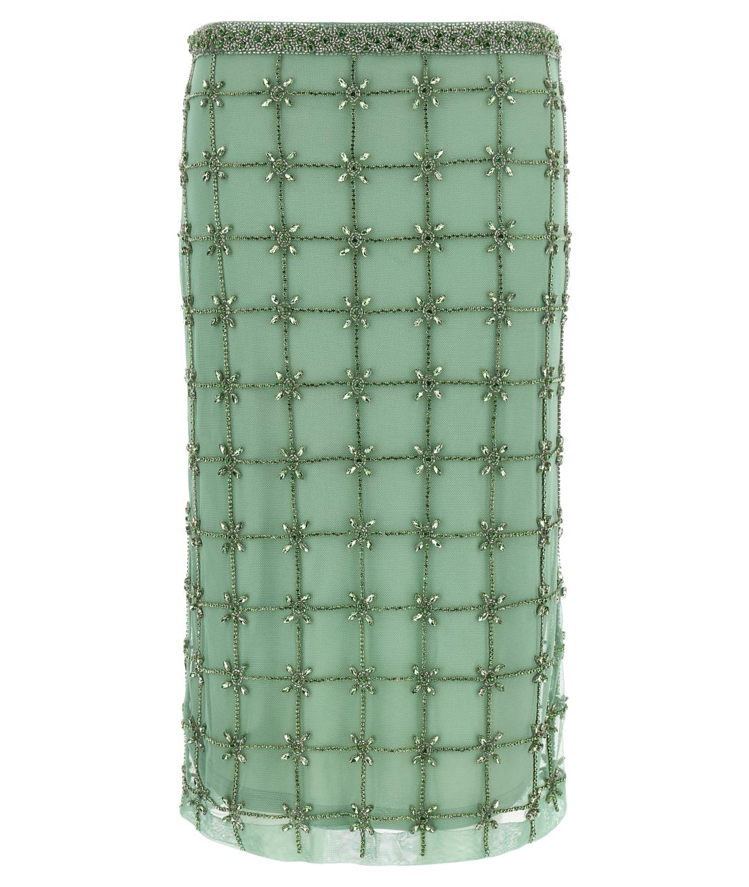 PINKO Зеленая полиэстеровая юбка миди, фото 2